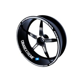 4 Parçalı Kesikli Tasarımlı Reflektif Gri Jant Şeridi Sticker Çınar Extreme