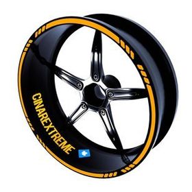 4 Parçalı Kesikli Tasarımlı Taksi Sarısı Jant Şeridi Sticker Çınar Extreme