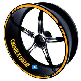 4 Parçalı Kesikli Tasarımlı Taksi Sarısı Jant Şeridi Sticker Çınar Extreme