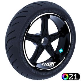 4 Parçalı Keskin Jant Şeridi Sticker Reflektif & Floresan Renkler Çınar Extreme