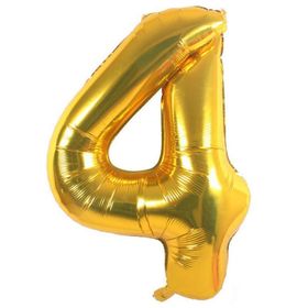 4 Rakam Altın 100 cm Folyo Balon