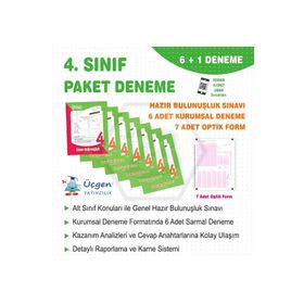 4. Sınıf 7'li Deneme + Optik Form Üçgen Yayıncılık