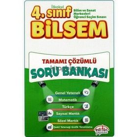 4. Sınıf Bilsem Çözümlü Soru Bankası Editör Yayınları