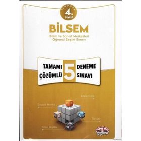 4. Sınıf Bilsem Tamamı Çözümlü 5 Deneme Sınavı - Editör Yayınları Komisyon