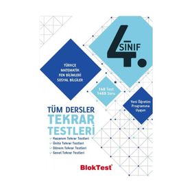 4. Sınıf Bloktest Tüm Dersler Tekrar Testleri Tudem Yayınları