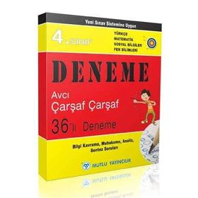 4. Sınıf Çarşaf Çarşaf 36'lı Deneme Mutlu Yayınları