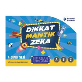 4. Sınıf Dikkat Mantık Zeka Sıfırdan Kodlama Seti-Curious&Genius Yayınları