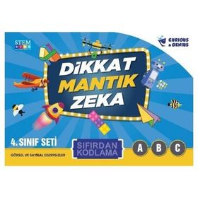 4. Sınıf Dikkat Mantık Zeka Sıfırdan Kodlama Seti-Curious&Genius Yayınları