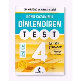 4. Sınıf Din Kültürü ve Ahlak Bilgisi Dinlendiren Test-Eker Test Yayınları