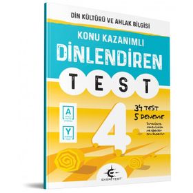 4. Sınıf Dinlendiren Defter Eker Test Yayınları