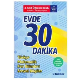 4. Sınıf Evde 30 Dakika Soru Ev Çalışması Tudem Yayınları