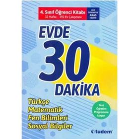 4. Sınıf Evde 30 Dakika Soru Ev Çalışması Tudem Yayınları