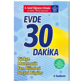 4. Sınıf Evde 30 Dakika Soru Ev Çalışması Tudem Yayınları