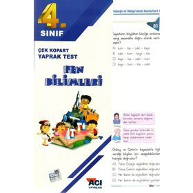4. Sınıf Fen Bilimleri Çek Kopart Yaprak Test - Açı Yayınları