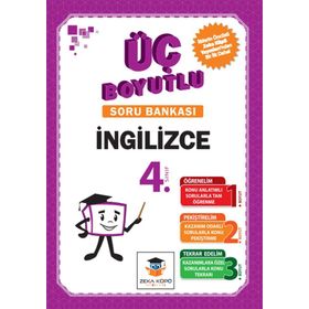 4.Sınıf İngilizce Üç Boyutlu Soru Bankası Zeka Küpü Yayınları