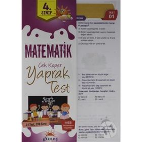 4. Sınıf Matematik Çek Kopar Yaprak Test-Güneş Yayın Dağıtım