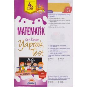 4. Sınıf Matematik Çek Kopar Yaprak Test-Güneş Yayın Dağıtım