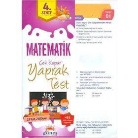 4. Sınıf Matematik Çek Kopar Yaprak Test-Güneş Yayın Dağıtım