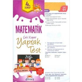 4. Sınıf Matematik Çek Kopar Yaprak Test-Güneş Yayın Dağıtım