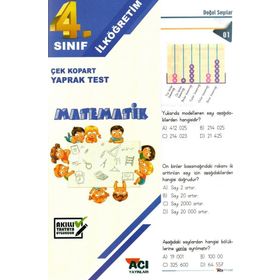4. Sınıf Matematik Çek Kopart Yaprak Test - Açı Yayınları