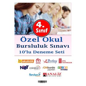 4. Sınıf Özel Okul Bursluluk Sınavı Karma 10 Marka 10 Deneme - Hepsikitap Yayınları