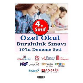 4. Sınıf Özel Okul Bursluluk Sınavı Karma 10 Marka 10 Deneme - Hepsikitap Yayınları