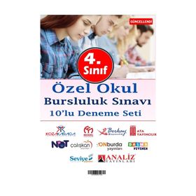 4. Sınıf Özel Okul Bursluluk Sınavı Karma 10 Marka 10 Deneme - Hepsikitap Yayınları
