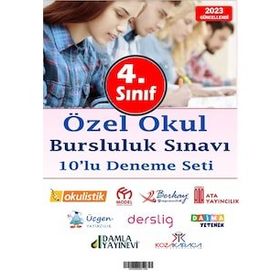 4. Sınıf Özel Okul Bursluluk Sınavı Karma 10 Marka 10 Deneme - Hepsikitap Yayınları