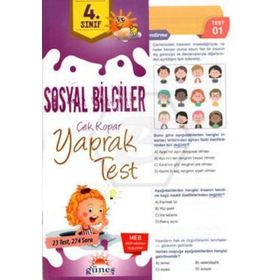 4.Sınıf Sosyal Bilgiler Yaprak Test-Güneş Yayınları
