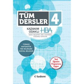 4.Sınıf Tüm Dersler Konu Anlatımlı Kazanım Odaklı HBA Tudem Yayınları