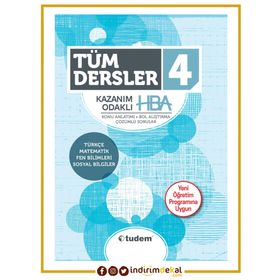 4.Sınıf Tüm Dersler Konu Anlatımlı Kazanım Odaklı HBA Tudem Yayınları
