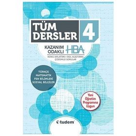 4.Sınıf Tüm Dersler Konu Anlatımlı Kazanım Odaklı HBA Tudem Yayınları