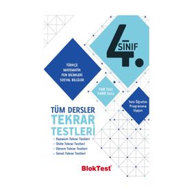 4. Sınıf Tüm Dersler Tekrar Testleri Bloktest Yayınları