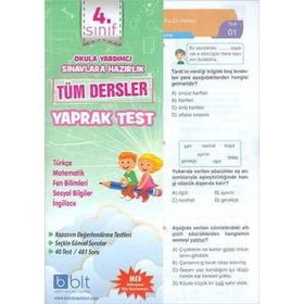 4 Sınıf Tüm Dersler Yaprak Test Bulut Eğitim Ve Kültür Yayınları