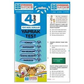 4. Sınıf Tüm Dersler Yaprak Testler Kollektif Evrensel İletişim Yayınları