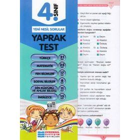 4. Sınıf Tüm Dersler Yaprak Testler Kollektif Evrensel İletişim Yayınları