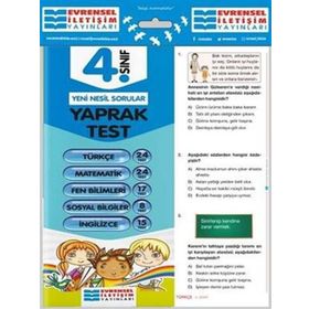 4. Sınıf Tüm Dersler Yaprak Testler Kollektif Evrensel İletişim Yayınları