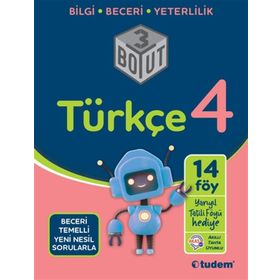 4. Sınıf Türkçe 3 Boyut Yeni Nesil Sorularla - Tudem Yayınları