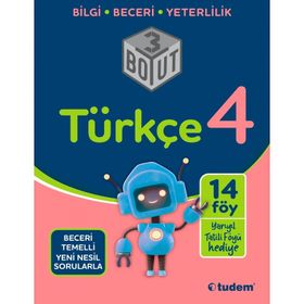 4. Sınıf Türkçe 3 Boyut Yeni Nesil Sorularla - Tudem Yayınları