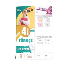 4. Sınıf Türkçe Çek Kopar Yaprak Test-Benim Hocam & Eğitim Dünyası