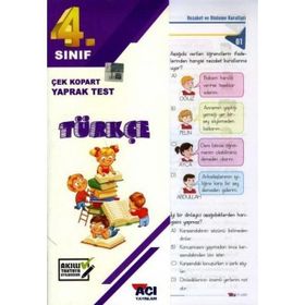 4. Sınıf Türkçe Çek Kopart Yaprak Test - Açı Yayınları