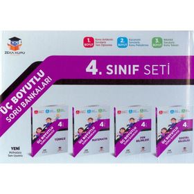 4. Sınıf Üç Boyutlu Soru Bankaları Seti Zeka Küpü Yayınlar