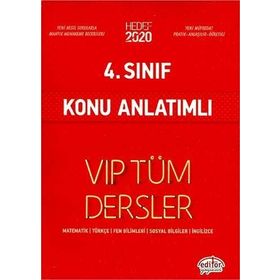 4. Sınıf VIP Tüm Dersler Konu Anlatımlı - Editör Yayınları Komisyon