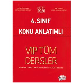 4. Sınıf VIP Tüm Dersler Konu Anlatımlı - Editör Yayınları Komisyon