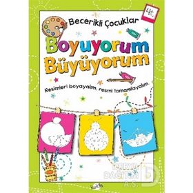 +4 Yaş Becerikli Çocuklar Boyuyorum Büyüyorum-Kukla Yayınları