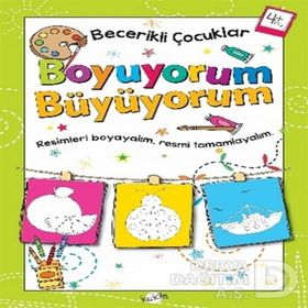 +4 Yaş Becerikli Çocuklar Boyuyorum Büyüyorum-Kukla Yayınları