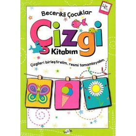 +4 Yaş Becerikli Çocuklar Çizgi Kitabım-Kukla Yayınları