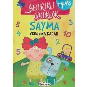 +4 Yaş Becerikli Çocuklar Sayma 1’den 10’a Kadar - Teleskop Popüler Bilim Yayınları