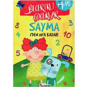+4 Yaş Becerikli Çocuklar Sayma 1’den 10’a Kadar - Teleskop Popüler Bilim Yayınları