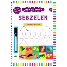 +4 Yaş Çizgi Çizgi Etkinlik Sebzeler-Kukla Yayınları